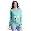 M.M.C. Best Mom Ever - Simpatica graziosa T-Shirt Premaman Manica Lunga per la Gravidanza (Rosso, Medium)