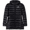 EA7 Emporio Armani Piumino Caban con cappuccio in nylon imbottito da Donna, 7W000685 (IT, Testo, S, Regular, Regular, Nero)