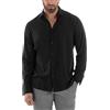Giosal Camicia Uomo con Colletto Morbida Viscosa Sartoriale Relaxed Fit Basic Tinta Unita Vari Colori (IT, Testo, S, Regular, Regular, Nero)
