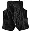 ZDSUHYIW Giubbotto da uomo a spina d'affari in velluto a coste senza maniche gilet senza maniche per affari matrimonio elegante gilet da uomo formale festa di nozze gilet in cotone, Nero , XXL