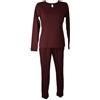 RAGNO Pigiama Donna Collo a Goccia con Bottone Thermo Cotton Caldo Cotone Invernale Articolo DR94NU, 078 Bleu, Taglia 50