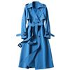 Darringls Trench lungo da donna con cintura leggero doppio petto trench coat Slim Fit Windbreaker Slim Overcoat Donne Cappotto Trench Donna Cappotto Lungo Trench Cappotto Lungo Trench Cappotto Capispalla,