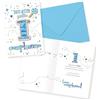 LINA OFFICINE GRAFICHE CREATIVE Biglietto auguri compleanno 1 anno bambino celeste 30-001