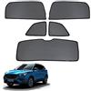 ZJIEX Parasole per auto MG ZS ZS EV 2017-2022 Protezione UV magnetico Tenda custodia, Rear+Triangular+Back-windscreen-5PCS