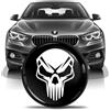 SkinoEu Stemma tuning cofano anteriore baule 82mm compatibile con BMW emblema 51147057794 Teschio Nero Bianco EN 16
