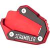 Modeer Per Ducati Scrambler 1100 Sport/Special/Pro/Sport Pro 2017-2023 Moto CNC Supporto Piastra di estensione Cavalletto laterale Stand Pad Scrambler1100 accessorio (nero-rosso)