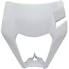 Generico Faro Led per Moto Universale Motard Motocross Enduro Mascherina Protettiva (Solo Maschera Bianca)