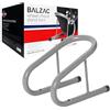 BALZAC Cavalletto Blocca Ruota Anteriore Moto, Supporto Universale per Trasporto su Rimorchio e Furgone, per Pneumatici da 90 a 140mm, in Acciaio Ultra Resistente