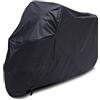 Lance Home Telo motocicletta coprimoto impermeabile, antipolvere, anti UV, traspirante, per esterni, con sacca per il trasporto XL Nero