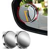 COYOUCO Specchio Per Angolo Cieco Per Auto, Vetro Rotondo Riutilizzabile Da 2 Pollici Convesso A 360 ° Specchietto Retrovisore Laterale Grandangolare A 360 ° Con Ventosa Per Auto SUV (2 Pezzi Neri)