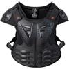 SZLIFE Gilet da motociclista con protezione per il corpo, pettorina, spalle, schiena, per da strada, per bambini all'aperto, Nero