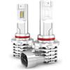 NATGIC 9005 HB3 Lampadine Fendinebbia LED ad Alta Potenza 55W CanBus Senza Errori Super Brillante Luce di Marcia Diurna 3200LM e 6500K Xenon Bianco DC 9V - 32V - 2 Anni di Garanzia (Confezione da 2)