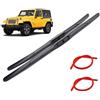 Autopixl Tergicristallo Anteriore Tergicristallo Compatibile con Jeep Wrangler JK 2007-2017 Parabrezza Parabrezza Pulisci Finestra Spazzole Antipioggia for Auto 16+16
