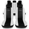 Susy Shop Set Coprisedili Per Auto Universali Con Schienale Posteriore Con 2 Zip, Fodere Auto Airbag Compatibili (Nero/Bianco)