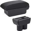 kjjukrhfs Poggia braccio Auto Per Suzuki Per Jimny JB23 JB43 1999-2017 Bracciolo Per Auto, Parti Ricambio Per Bracciolo, Scatola Portaoggetti Bracciolo console centrale(B Black line 3USB)