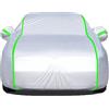 Chihen Telo Copriauto per Jaguar F-Pace Telo Auto,Copri Auto per Esterno Impermeabile Antipolvere Anti UV Anti Vento Copertura Personalizzato con Zip Laterale E Strisce Riflettenti,Silver