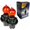 CARALL 2 Pezzi di Lampade Alogena 12V Per Auto (PCY16W 12V 16W PU20d/2 Amber)