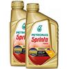 Petronas Kit 2X Sprinta Olio Motore 4T 100% Sintetico 4 Tempi F900 10W-40-2 Confezioni da 1L