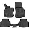 J&J AUTOMOTIVE Tappetini Auto in Gomma su Misura per Skoda Octavia 4 Dal 2020, Set da 4 Pezzi, 3D - con Bordo Alto, Antiscivolo, Inodore, Colore Nero, TPE