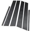 ZEMNLO 6 pezzi di rivestimento for montante della portiera dell'auto, for BMW, Serie 1 E87 2004-2011 Profilo per montante finestrino portiera auto(BLACK B-carbon Fiber Look)