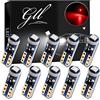 GLL T5 LED Lampadine Rosso W1.2W W2.3W Lampadine Cruscotto 3030 SMD 60 Lumen DC 12V