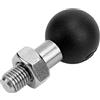 MENDUNER Base a Sfera con Filettatura per Moto Resistente Supporto a Sfera in Acciaio Inossidabile di Alta qualità per Specchietto Retrovisore (M10*1,25)