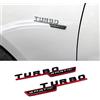 YK ZAOOER 1Pair Turbo 4MATIC Emblem Logo Laterale Fender Sticker Per Mercedes Benz AMG W176 W169 A180 A200 A250 A209 A160 A45 W221 CLK GLE,Red and black