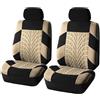 CTCYWLWAYZ Coprisedile auto Set Coprisedile Auto Universale Per Lancia Per Ypsilon(Sedile anteriore-Beige)