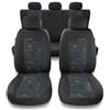 Mossa Coprisedili compatibili con Peugeot 208 I II Hatchback 2012-. UNE-BL