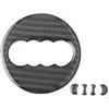 TOWBEBER For Audi A3 A4 A5 A6 A7 Q3 A6 C7 Q5 A8 Q7 B6 B7 Volante for auto Logo Adesivo Adesivo in fibra di carbonio Accessori auto(BLACK)