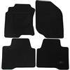 J&J AUTOMOTIVE Tappetini in Tessuto per Nissan X-Trail T30 2001-2007, Set da 4 Pezzi Anteriori e Posteriori, di Velluto su Misura, Antiscivolo, Colore Nero