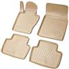 Recambo Tappetini in gomma 3D compatibili con BMW X3 E83 | anno di costruzione 2003 2010 | tappetini in gomma | su misura | con bordo | beige