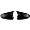 Ansbvgn Calotta Specchietto Per Chevrolet Per Cruze 2008-2016 2 Pezzi Cover Nero Lucido Shields Copertura Specchietto Esterno Stile Pipistrello(Bright black)