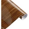 GBSONGJIN Pellicola Wrapping Auto,Wrapping Pellicola 10/30 * 100 cm di legno lucido grano in PVC Pellicola in vinile Vinyl Car Auto Decorazione interna Autoadesivo Wrap Impermeabile Grano Texture Accessori Deca