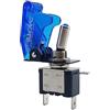 Simoni Racing ISR/1BT-LB Interruttore Universale con Led, Interruttore a Levetta, Interruttore a Bilanciere, Starter a Due Vie, Blu Trasparente e Led Blu