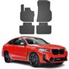 OMAC Tappetini Tappetini Auto compatibile con BMW X4 G02 2018-2023 OMAC Antiscivolo Tappetini in Gomma Nero