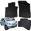 W-Parts SERIE 4 TAPPETI - TAPPETINI IN GOMMA 3D NERI PER TOYOTA AYGO 05->14-3/5 PORTE