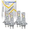 ROADSUN Fari LED 3570 CSP ad alta luminosità, 120W Lampadine LED a risparmio energetico, 6000K Bianco, Abblaglianti H7, Anabbaglianti H7, For Volkswagen Touran 2003-2010