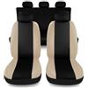 Susy Shop Coprisedili Auto Compatibili Per Panda, Set Fodere Anteriori Posteriori,Schienale Posteriore Diviso 50 e 50, Lavorazione MADE IN ITALY (Nero/Beige)
