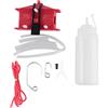 Grendly - Kit di attrezzi per la pulizia della catena di moto con , utensile per la pulizia degli ingranaggi, dispositivo per lubrificante per catene di moto universali, colore: rosso