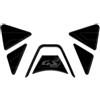 AZgraphishop KIT ADESIVI PER VANO PORTA OGGETTI RESINA 3D COMPATIBILE CON BMW R 1300 GS 2024 ON FM-1075 (Triple Black)