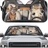 Generic Car Parabrezza Parasole Pieghevole Copri Vetro Auto Portabile Parasole Auto Parabrezza Universale per Auto SUV Camion Divertente Coppia di Gatti Che Guida sulla Mano Sinistra S