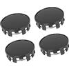 A ABSOPRO 54mm Coprimozzo 9 Alette Nero ABS Set di 4 per Auto | Diametro Base 50.5mm, Clip To Clip 52mm, Installazione A Scatto, Mozzi Centrali Anteriori/Posteriori, Look Elegante