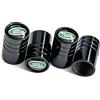 SVV Set di 4 tappi per valvole in alluminio stile Suzuki Opel Landrover Mazda Mercedes AMG logo per auto, bicicletta, moto, coperchio in metallo (Landrover nero)