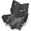 NTT Gamba scudo/abitacolo travestimento - tnt per Yamaha Aerox/MBK Nitro - Non Verniciato Nero