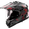 LS2, Casco da Motocross PIONEER II CRAZY Matt Black Red, L