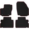 MOTOS Strike Tappetini auto Velours per auto destinato a Ford S-MAX I 2006-2015 5 passeggeri - Standard, Tessuto, Rosso tappetino auto - Provate un nuovo comfort di guida con un set di tappetini in ve