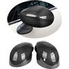 uvcany MINI Coperture per specchietti laterali, per porta auto, per Mini Cooper One/D/SD/S/JCW Serie F F54 F55 F56 F57 F60 2020-2022(Modello al carbonio, serie F con foro luminoso)
