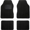 MOTOS Basic Tappetini universali in velluto per auto Universal - Basic, Materiale, Nero tappetino auto - Provate un nuovo comfort di guida con un set di tappetini in velluto