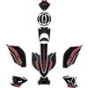 Resin Bike Kit Adesivi Moto Compatibile con Kawasaki Z650 2024-2025 Candy Persimmon Red/Ebony. Protezioni Moto Serbatoio Completa da Urti e Graffi. Adesivi Resinati con Effetto 3D Made in Italy